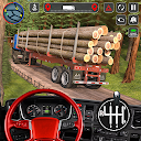 Log Transporter Truck Driving