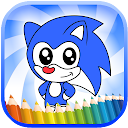 Blue Hedgehogs Coloring.