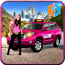 Pink Taxi Driving Game 3D