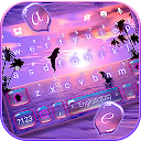 Sunset Sea Dolphin Keyboard Th