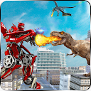 power Robot vs Dinosaur war 3D