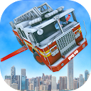 Flying Robot Fire Truck Game