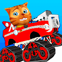 Cat Race Car Snow Drift Stunts