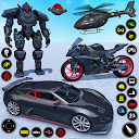 Helicopter Robot Car Game 3d