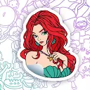 Sticker coloring - art puzzle