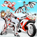Snow Bike Transform Robot Game