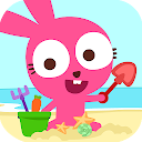 Purple Pink Summer Beach