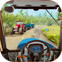 Tractor Driving UpHill Farming