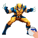 Pixel Color Puzzle Superheroes