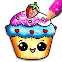 Cupcakes Coloring Book Glitter