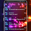 Neon light SMS theme