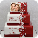 Name On Anniversary Cake Photo