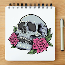How to Draw Skull Tattoo Easy