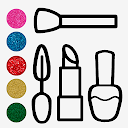 Glitter Makeup Tools Coloring