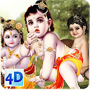 4D Little Krishna Wallpaper