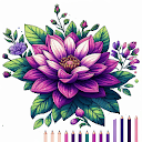 Flowers Pixel Art Coloring