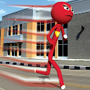 Superhero flash stickman