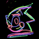 Neon Glow Sonica drawing kids