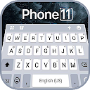 Silver Phone 11 Pro Keyboard T