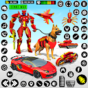 Police Dog Robot Car Games
