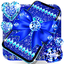 Blue glitter diamond wallpaper