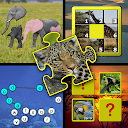 Kids animal puzzle and memory