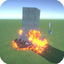 Sandbox destruction simulation