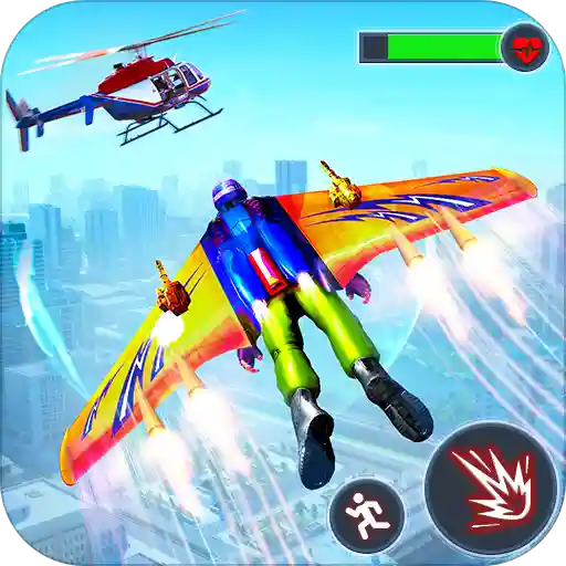 Flying Jetpack Hero Crime 3D Fighter Simulator