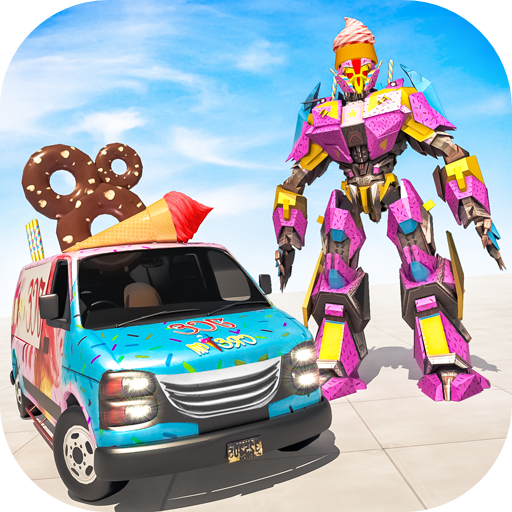Ice Cream Robot War: Robots Battles Transform