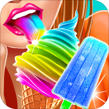 Rainbow Ice Cream Frozen Popsicle Kitchen
