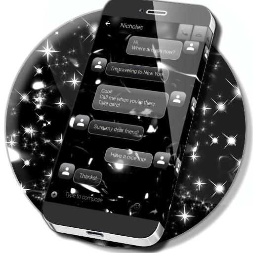 Black Bubbles SMS Theme