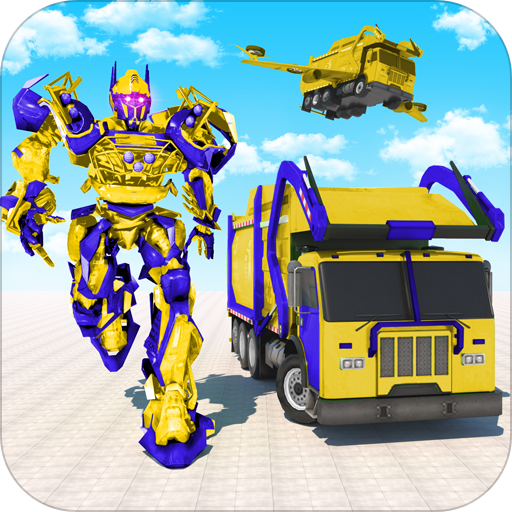 Heavy Garbage Truck Robot Wars: flying robot games