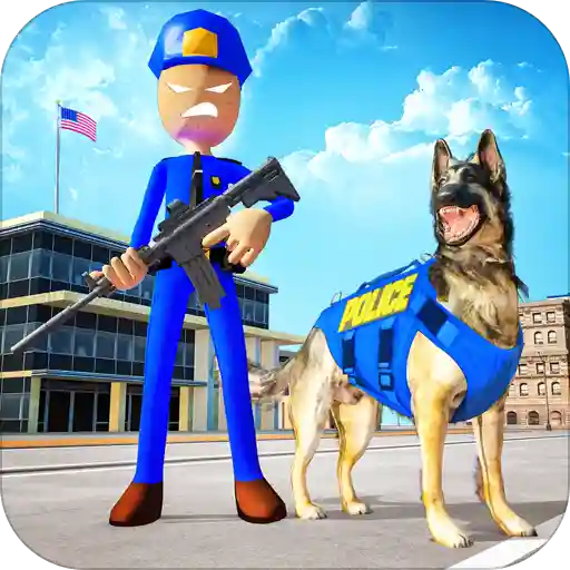 Stickman Police Dog Chase Crime Gangstar