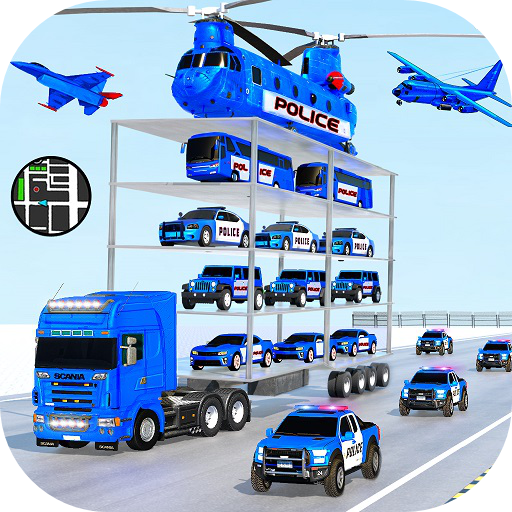 US Police Car Transport Truck