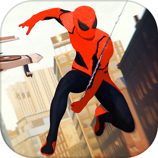 Flying Spider Rope Hero Crime