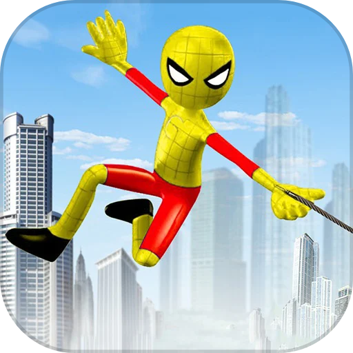 Stickman Rope Hero fight
