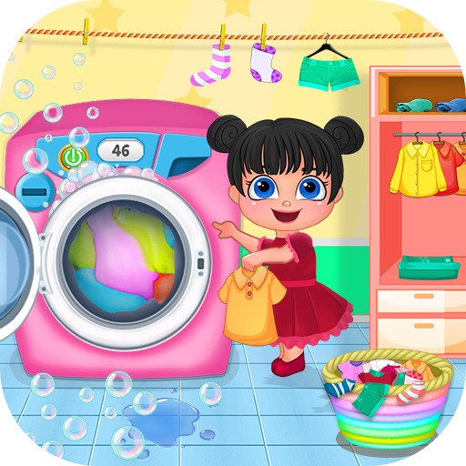 Virtual Mother Simulator Baby Care Laundry Games For Girls