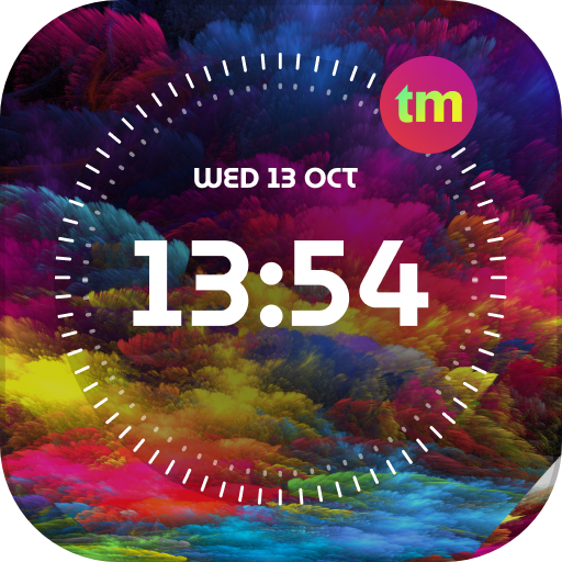 Clock Wallpaper with Date