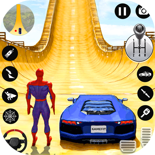 Superhero Car: Mega Ramp Games