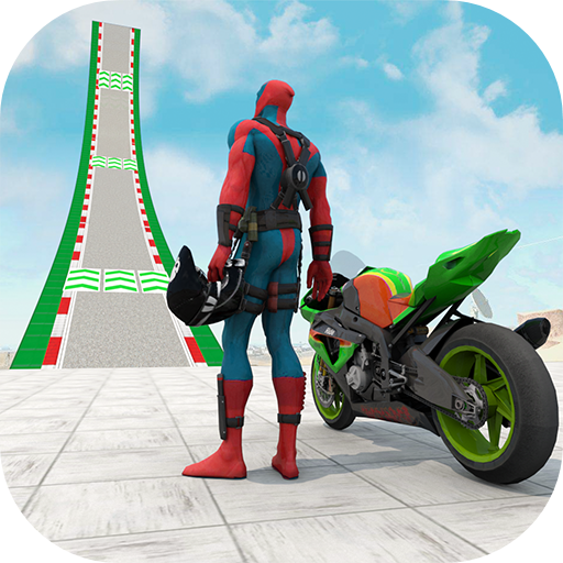Superhero Bike Stunt gt Racing Mega Ramp Bike Racing Games 3D