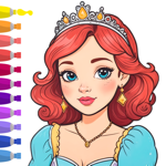 Princess color fairy drawing